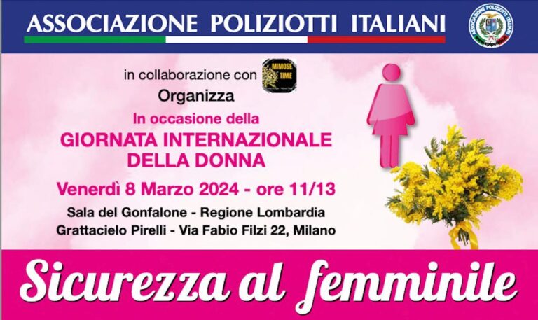 API – Milano mette al centro la sicurezza al femminile e presenta l’opuscolo in Regione Lombardia